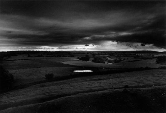 Dew pond by Iron Age hill fort, Somerset