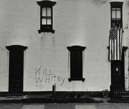 Woman and Flag, Brooklyn, N.Y.