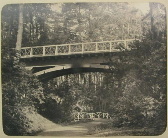 Bridge and Path through the Woods, Private Estate, Russia