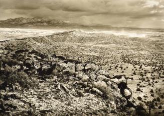 From La Bajada Mesa towards the Ortiz Mountains, New Mexico
