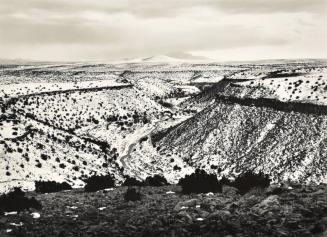 Snow, Santa Fe River Gorge from Cerro Seguro, New Mexico