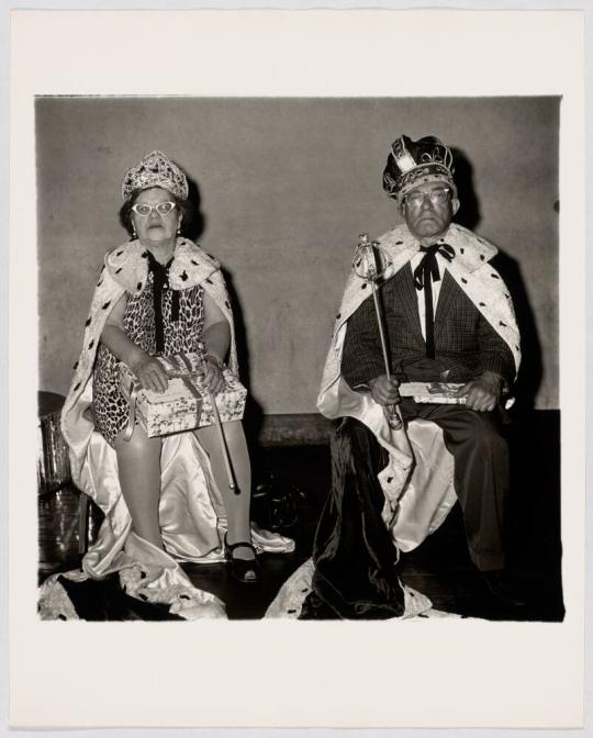The king and queen of a senior citizens dance, N.Y.C. 1970