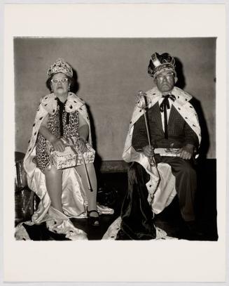 The king and queen of a senior citizens dance, N.Y.C. 1970