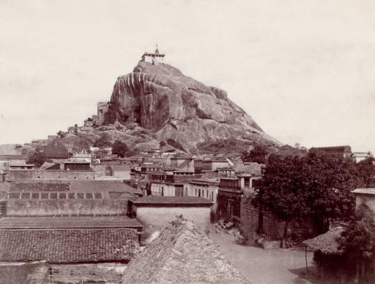 Trichinopoly,  Rock from the East