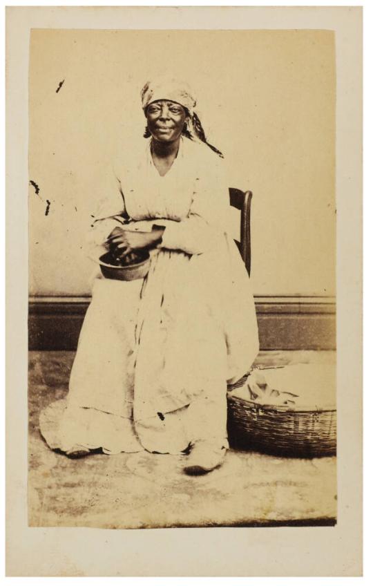 [Woman Seated with Basket]
