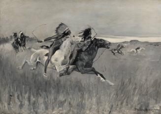 The Sioux Warrior's Attack (Indian Raid:  The Attack)