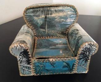 [Hand sewn miniature photo chair]