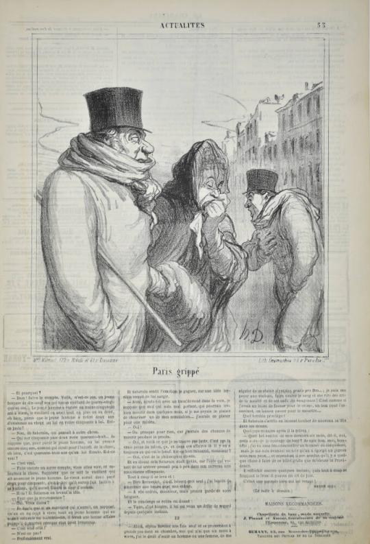 Paris grippé (Paris hit by the flu), Plate 33
