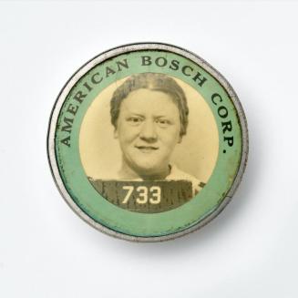 [Photographic Identification Badge from American Bosch Corp.]