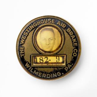 [Photographic Identification Badge from The Westinghouse Air Brake Co., Wilmerding, PA.]