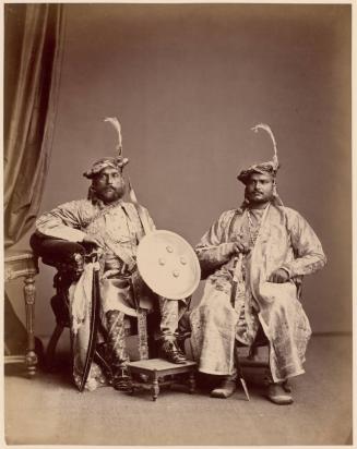 [Portrait of Two Men, Possibly Jaisinhji Bhupatsinhji and His Son]