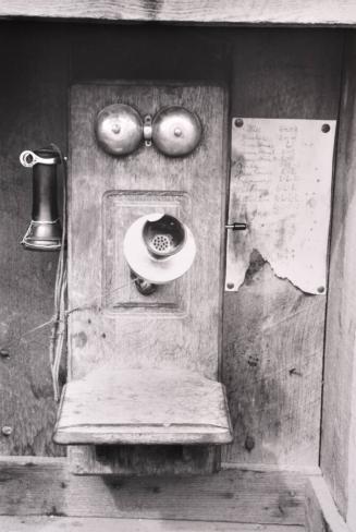 Telephone used for communication between various points in the mine. Mill and office, gold mine at Mogollon, New Mexico