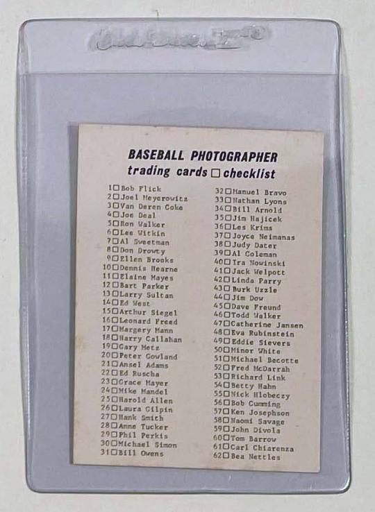 BaseballPhotographer Trading Card Checklist All Works The MFAH