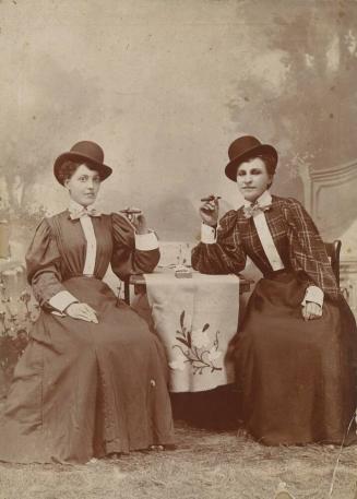 [Two Women Smoking Cigars]