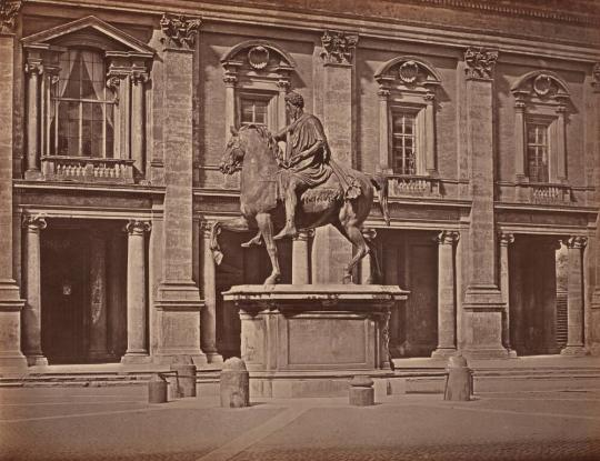 Statue of Marcus Aurelius on the Piazza del Campidoglio