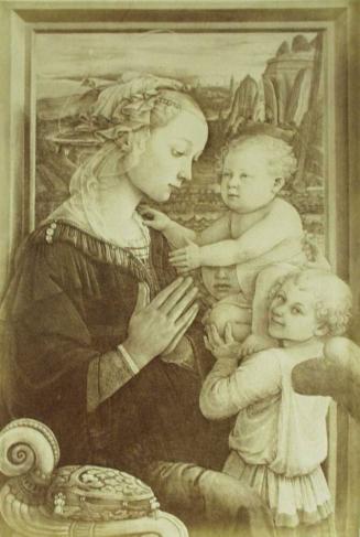 R. Galleria Uffizi.  La Madonna che adora il divin figlio.