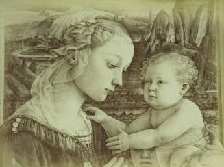 R. Galleria Uffizi.  La Madonna che adora il Divin Figlio.