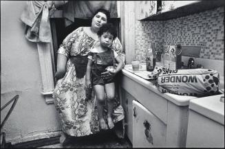 Gladys in Kitchen Window with Boy, Brooklyn
