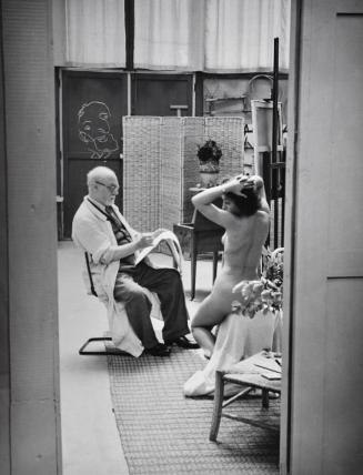 H. Matisse Dessinant un Modele et Canvas