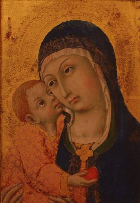 Fig. 2.1. Italian (Sienese), Madonna and Child, tempera on panel, Museo d’Arte Sacra della Dioc ...