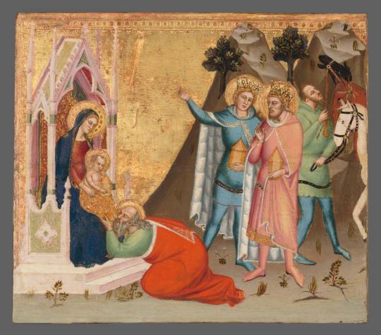 Fig. 6.1. Master of the Ashmolean Predella, The Adoration of the Magi, c. 1340–50, tempera on g ...
