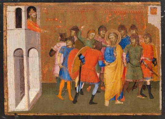 Fig. 6.3. Jacopo di Cione, The Taking of Saint Peter, 1370–71, tempera and gold on panel, Rhode ...