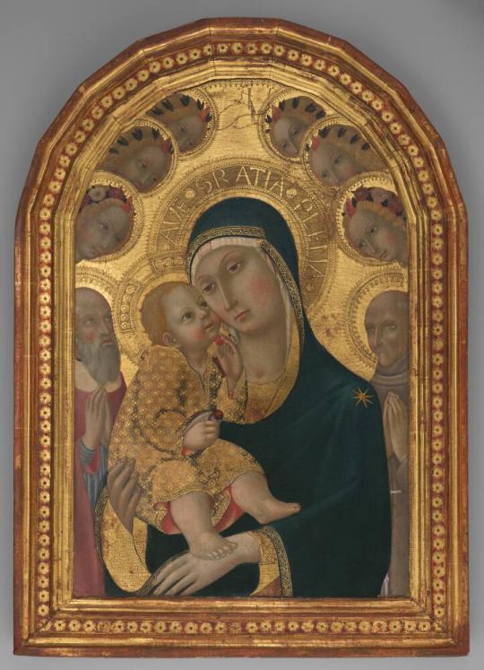 Fig. 13.1. Sano di Pietro, Virgin and Child with Saints Jerome and Bernardino and Angels, fifte ...