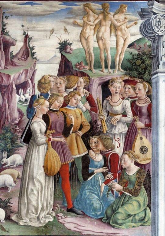 Fig. 15.2. Francesco del Cossa, The Triumph of Venus (detail), 1469–70, fresco, Palazzo Schifan ...