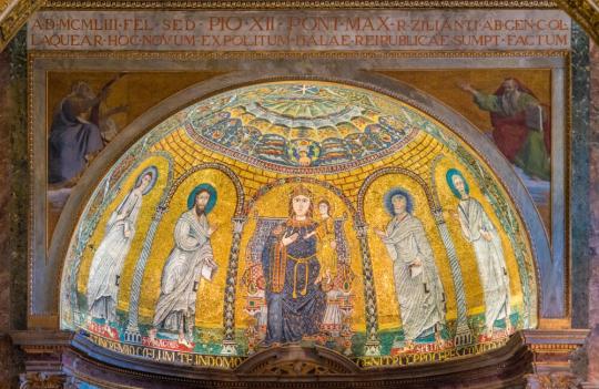 Fig. 16. 1. Apse Mosaic with Madonna and Child Enthroned, Santa Maria Nova (Santa Francesca del ...