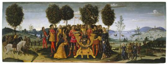 Fig. 18.2. Bernardino Fungai, Magnanimity of Scipio Africanus, 1512–16, oil, tempera, and gold  ...