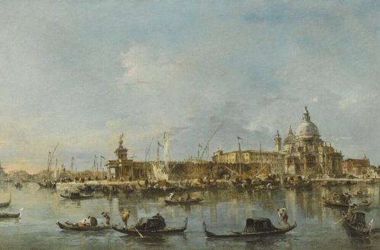 Fig. 22.2. Francesco Guardi, Santa Maria della Salute and the Dogana, Venice, 1770s, oil on can ...