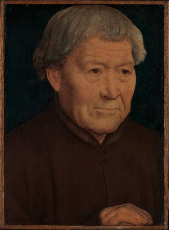Fig. 24.1. Hans Memling, Portrait of an Old Man, c. 1475, oil on wood, 10 3/8 x 7 5/8 in. (26.4 ...