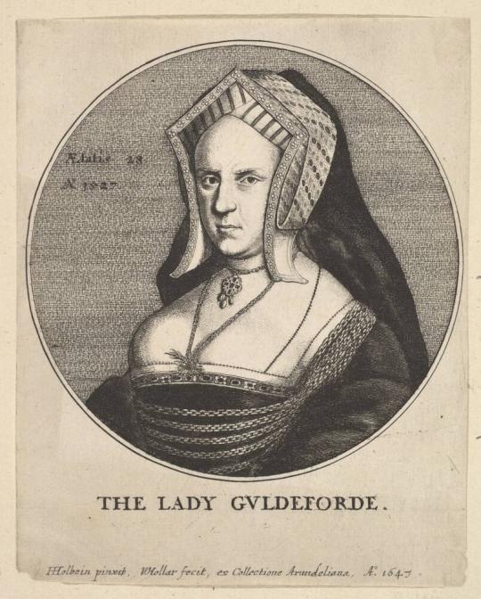 Fig. 31.1. Wenceslaus Hollar, after Hans Holbein the Younger,  The Lady Guldeforde (Mary Wotten ...