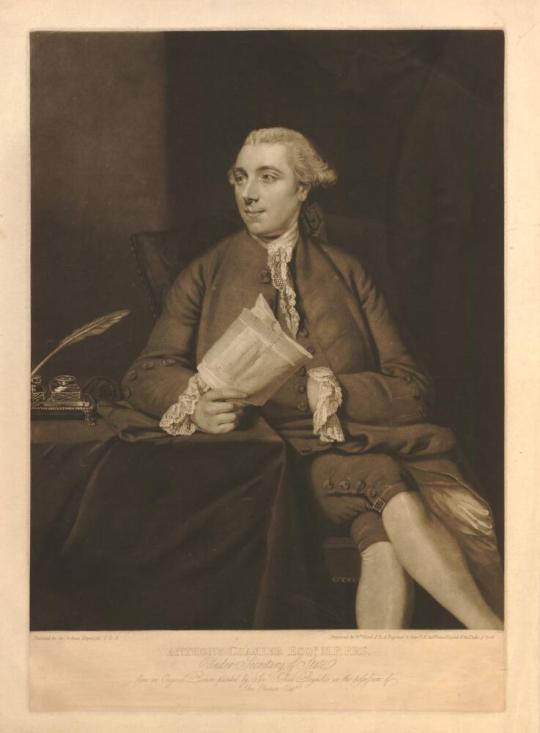 Fig. 47.1. Sir Joshua Reynolds, Sir Anthony Chamier, c. 1780, mezzotint, engraved by William Wa ...