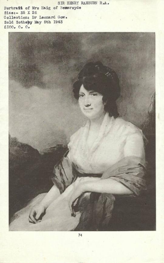 Fig. 48.2. Sir Henry Raeburn, Mrs. Haig of Bermersyde, from Sotheby’s sales catalogue, May 5, 1 ...