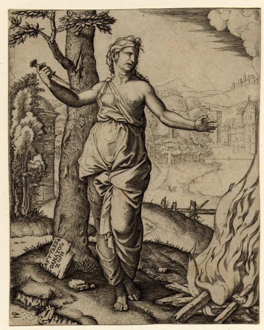 Fig. 55.1. Marcantonio Raimondi, after Raphael, The Death of Dido. London, British Museum.