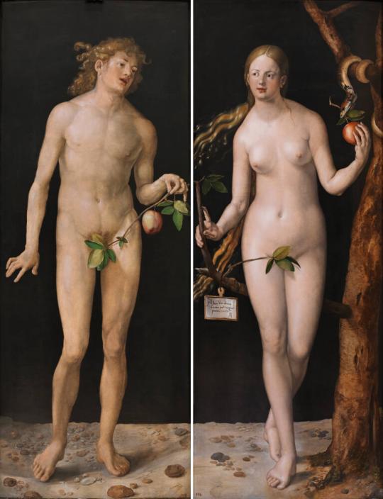 Fig. 32.2. Albrecht Dürer, Adam and Eve, 1507, oil on panel, Museo del Prado, Madrid. Photograp ...
