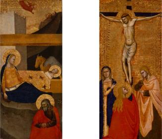 Christ on the Cross with the Virgin, Saint John, and Saint Mary Magdalen; The Nativity
