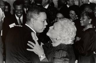 Gen. Colin Powell and Barbara Bush