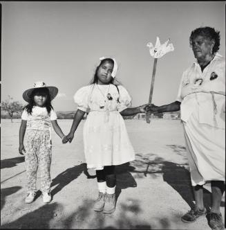 One Woman and Two Girls Holding Hands, Espinazo Nino Fidencio