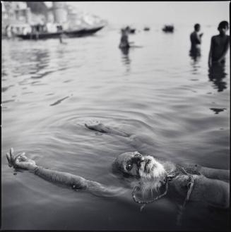 Floating Guru, Ganges River, Benares, India