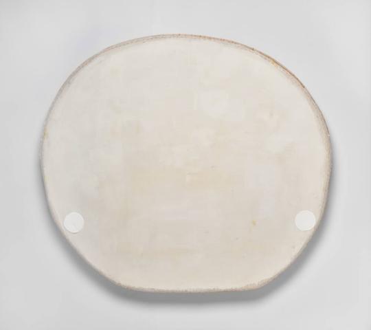 White Painting with Two White Circles