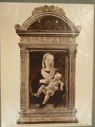 Pinacoteca della R. Accademia.  Tabernacolo con la Madonna e il divin Figlio.  (Cosimo Tura).