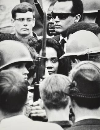 [Coretta Scott King Prepares to Lead a Memorial Procession in Honor of Martin Luther King, Jr.]
