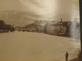 BASSANO Veneto. - Il fiume Brenta col ponte in legno.