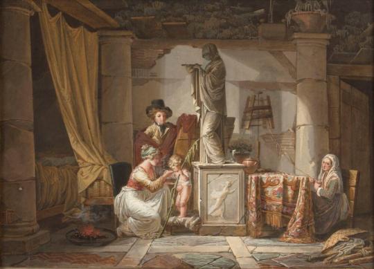 Fig. 45.1. Jean-Baptiste Mallet, L’heureuse famille, 1792, gouache on paper, Musée Cognacq-Jay, ...