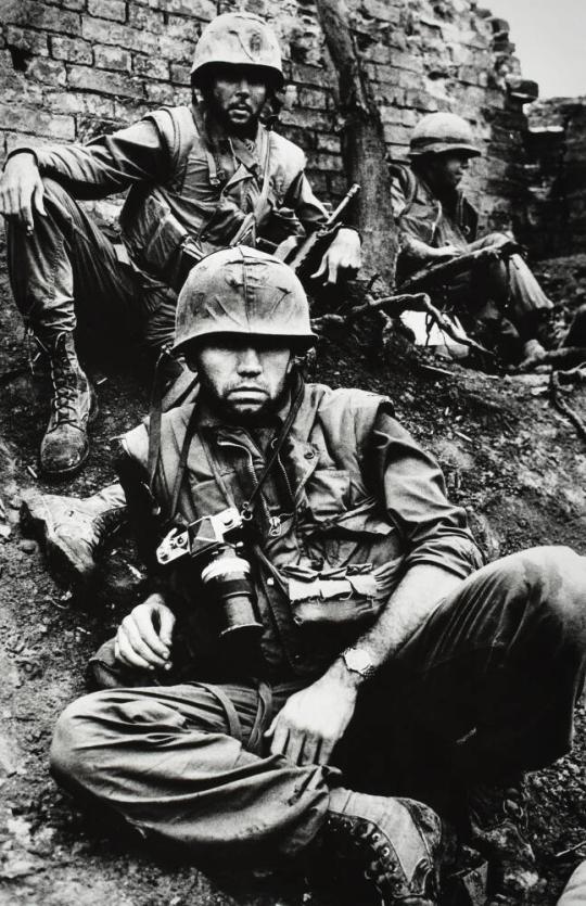 Shell-shocked soldier awaiting transportation away from the front line,  Hue, Vietnam, All Works