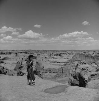 Georgia O'Keeffe with Camera at Canyon de Chelly