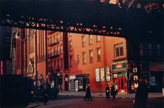 Under the Elevated Train Platform, New York City