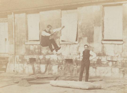 [Leapfrog Practice and Perfection in the Courtyard of the Salpêtrière Hospital, Paris]